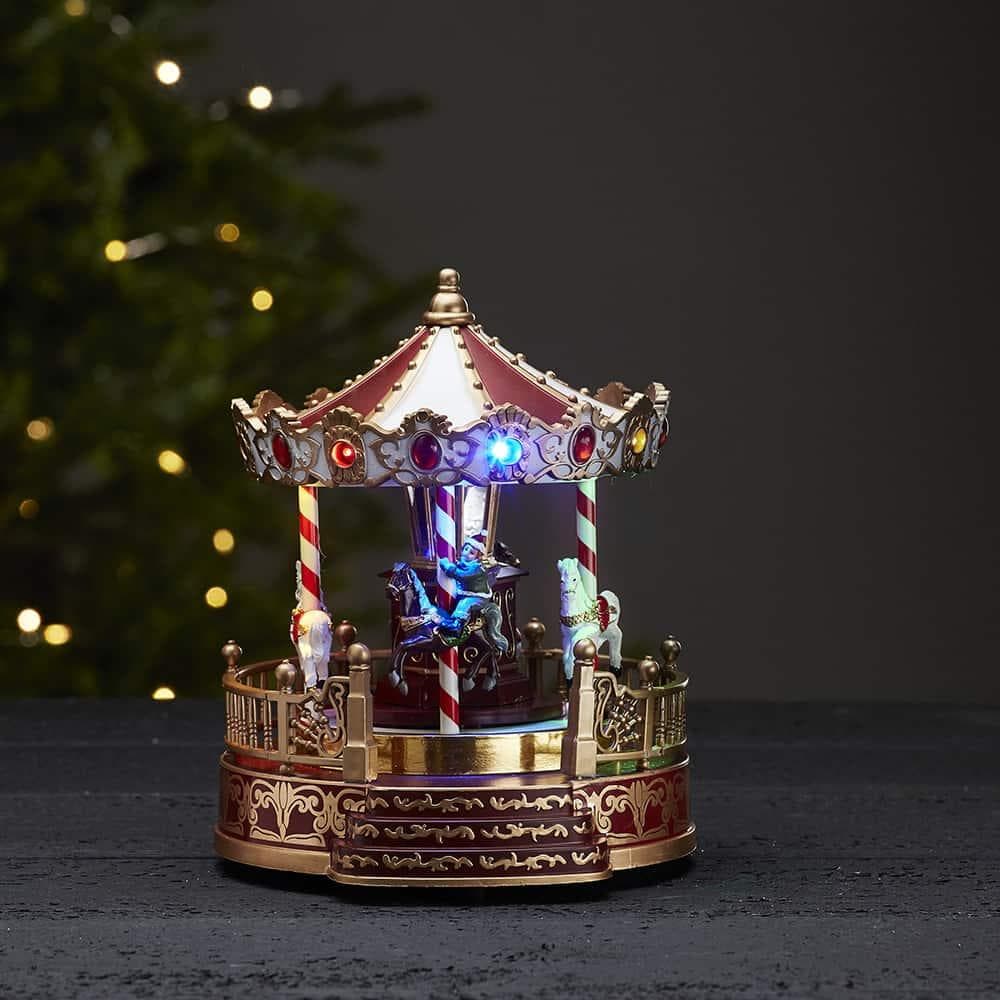 Julby karusell med barn och musik