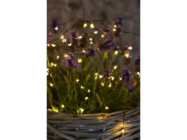 Sirius Knirke Lyskæde 40 LED - Klar/Grøn