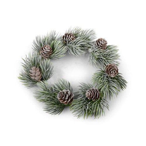 FORM Living Julekrans med kegler Grøn 15 cm