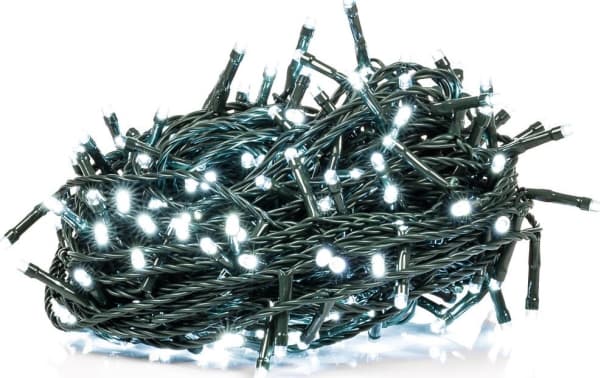Retlux RETLUX juletrelys - RXL 232 Julekjede 150LED, tilkoblingsbar, hoveddel med strømforsyning, lengde 15m + 5m forsyning, 230V, 50Hz, kaldhvit