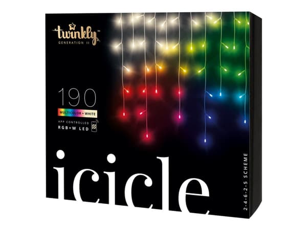 Twinkly Icicle Special Edition 190 LEDs RGBW - 5x0,6 meter/190 lys