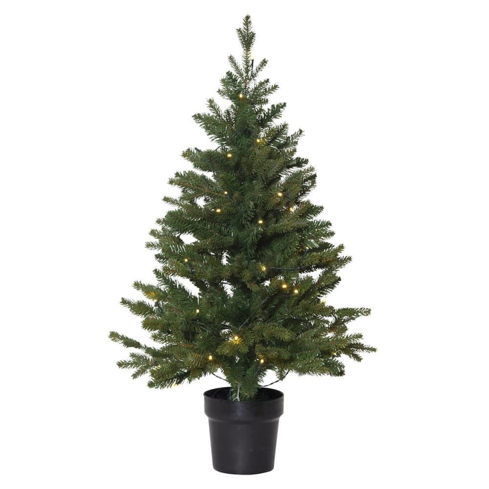Byske konstgran/plastgran 90cm 40 LED grön batteridriven