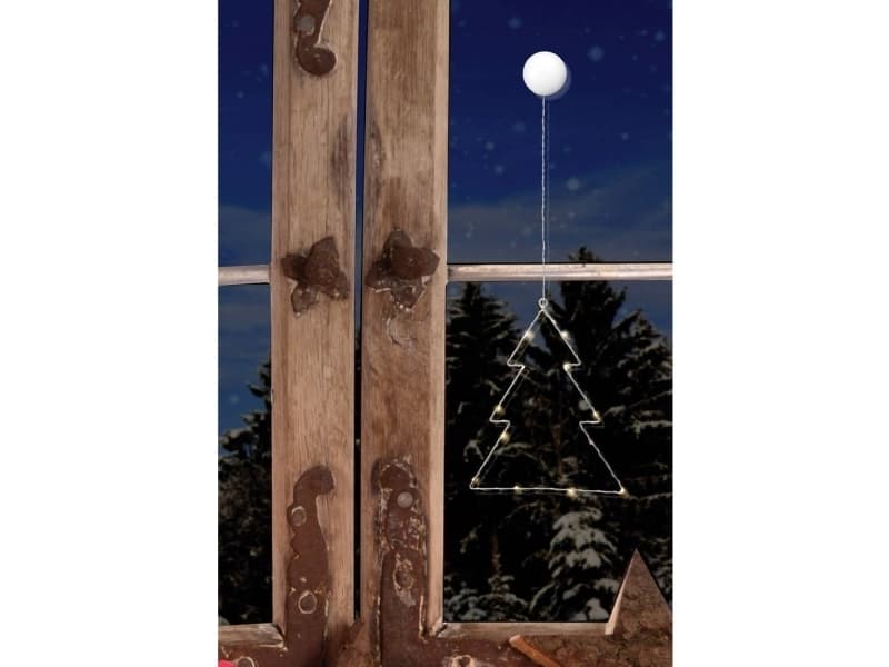 Polarlite LBA-50-015-1 LED-Fensterbild Juletræ LED Transparent