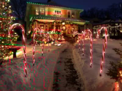 Candy Cane LED Trädgårdsbelysning, LED string lights,