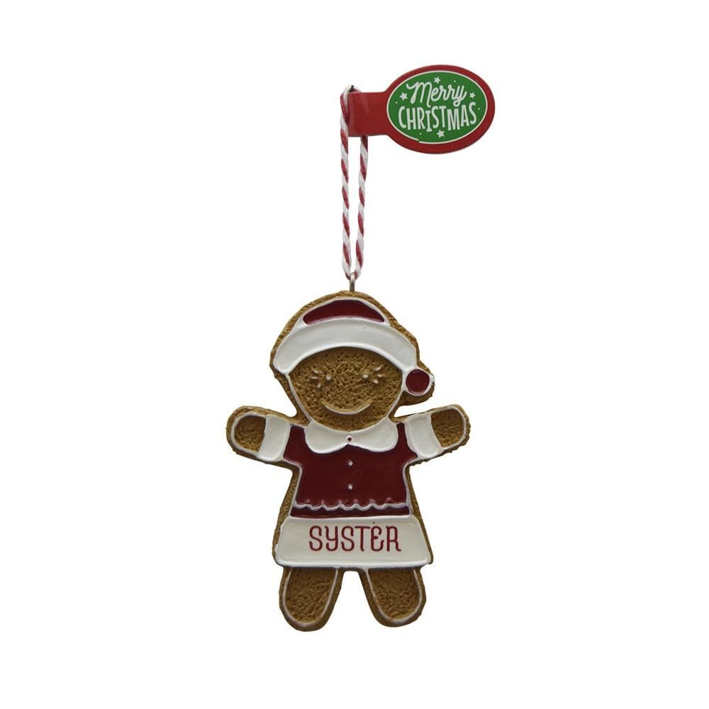 Pepparkaksfigur SYSTER julgranshänge