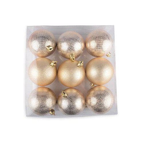 Julgranskulor 9 pack Guld