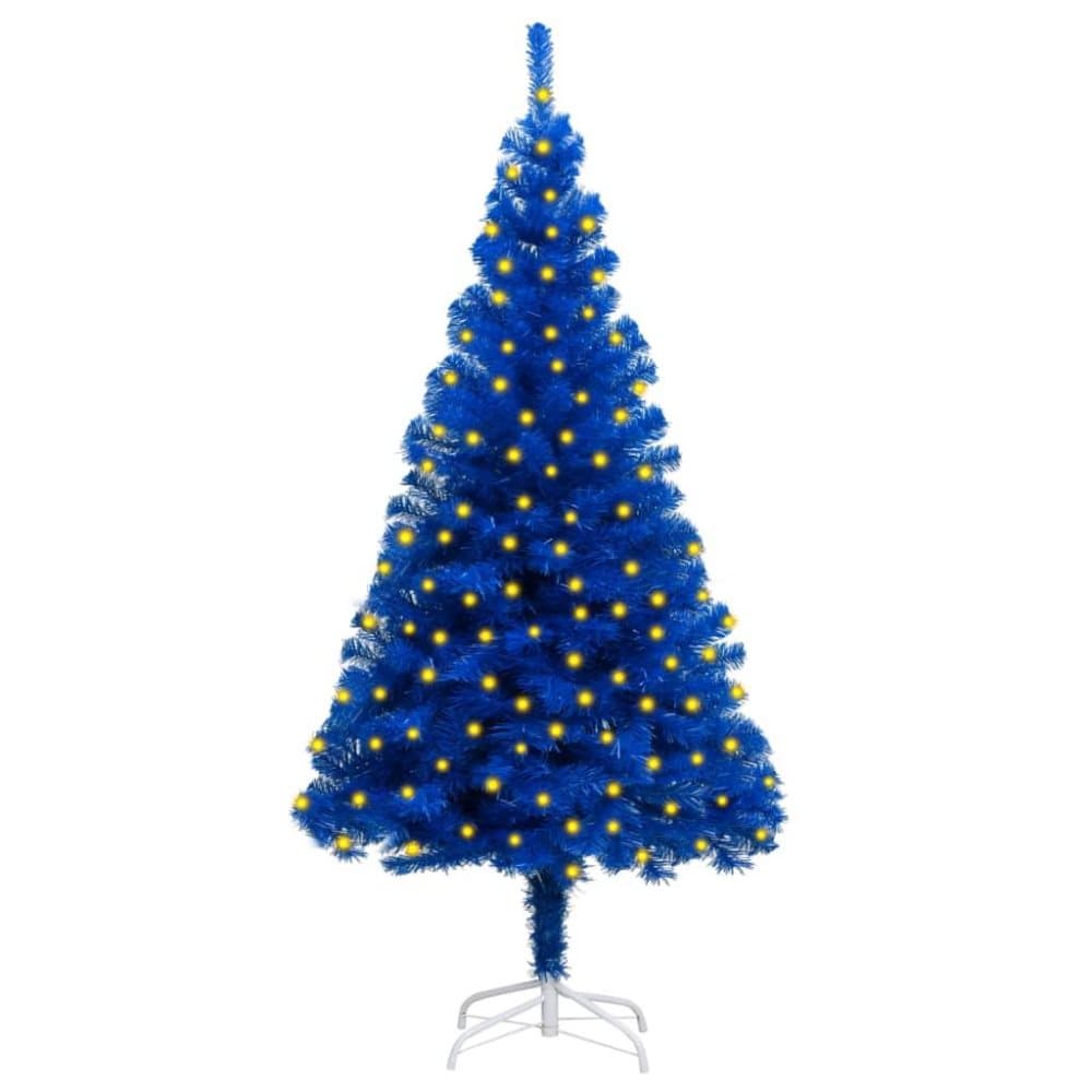 vidaXL Plastgran med fot och LED blå 180 cm PVC