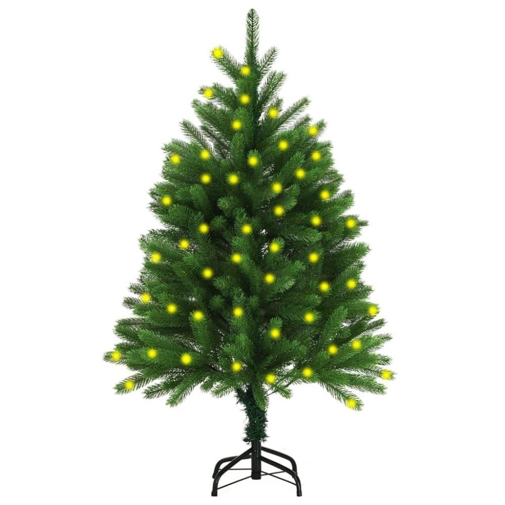 vidaXL Plastgran med LED 120 cm grön