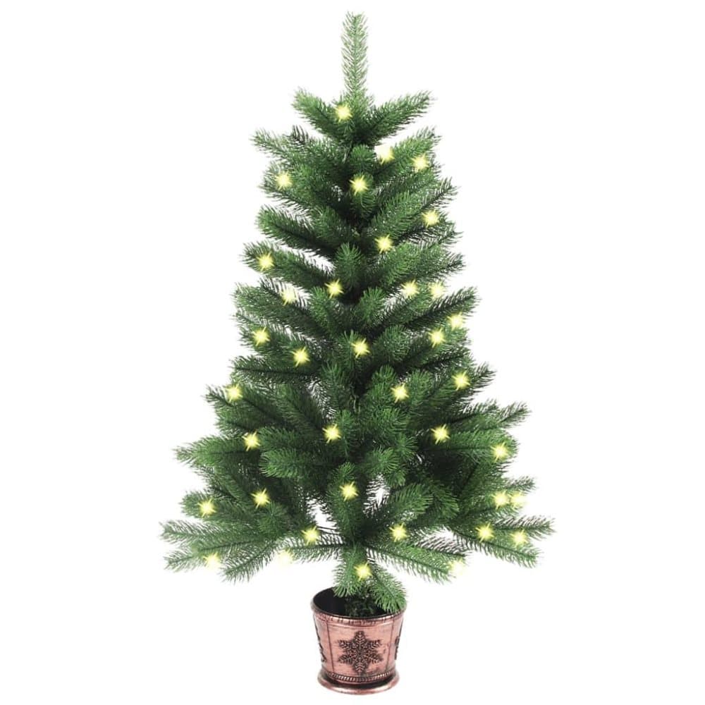 vidaXL Plastgran med LED 90 cm grön