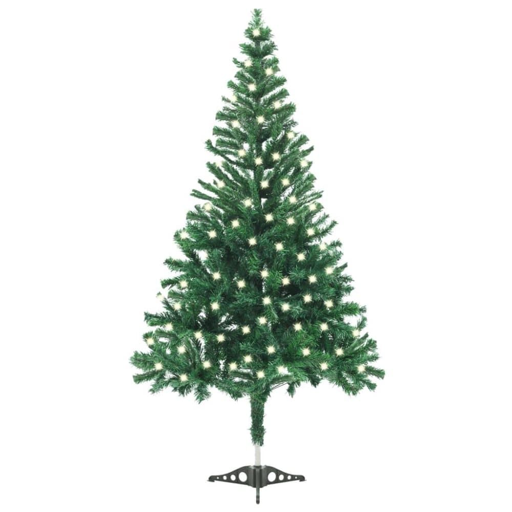 vidaXL Plastgran med stativ och LED 120 cm 230 grenar