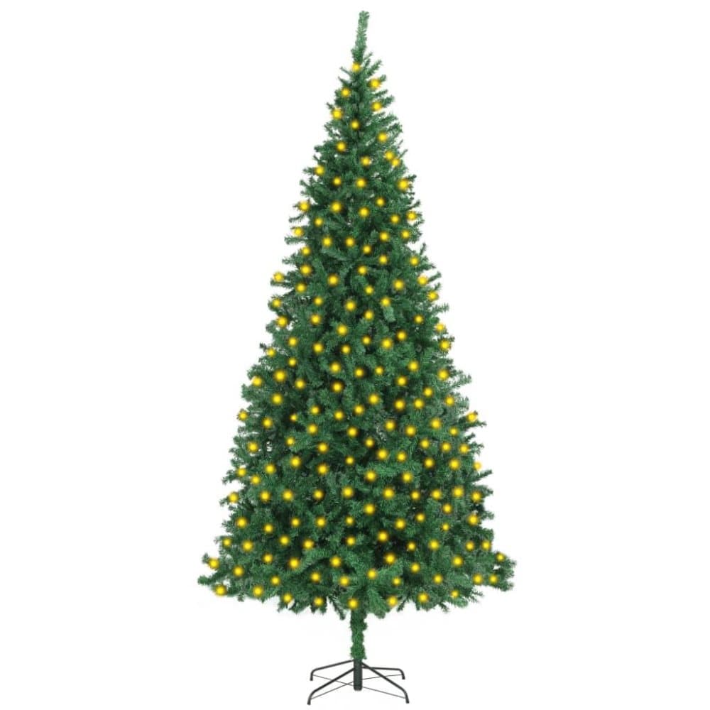vidaXL Plastgran med LED 300 cm grön