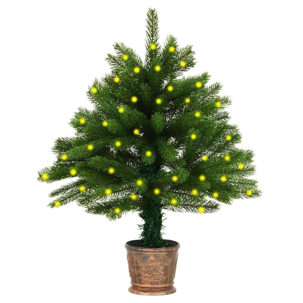 Plastgran med LED 65 cm grön