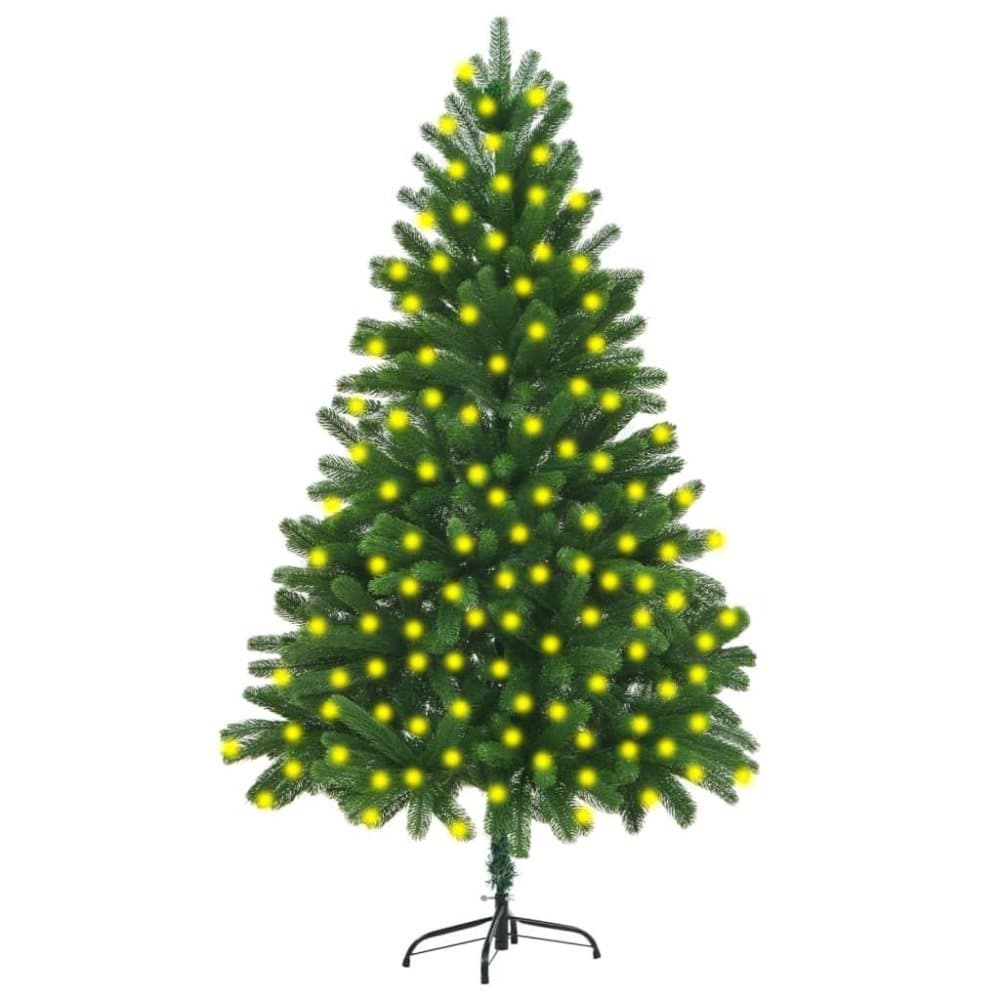 vidaXL Plastgran med LED 210 cm grön