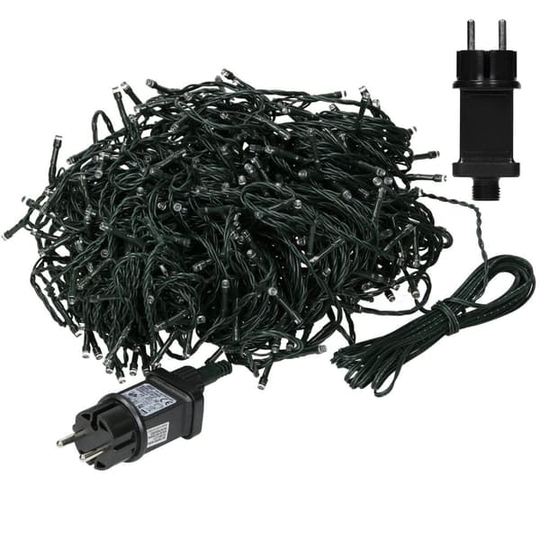 ECD Germany Led Fairy valot joulua varten 480 LEDiä, 36m, sisä- ja ulkona IP44, jouluvalot Jouluvalon ketju joulukuusi, ketju vihreä kaapeli