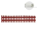 Miniatyrbild 3 av 7: ECD Germany Deco Wood Fence med LED i rött, 90x21 cm, batteridriven, med timer, mini trädgårdsstängsel upplyst, mini-slatt staket, julgran staket