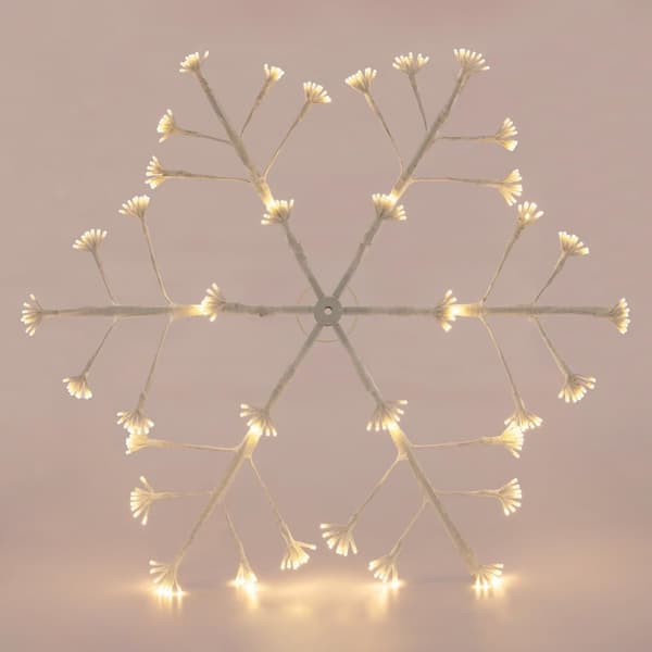 ECD Germany LED-lumihiutale 288 lämpimällä valkoisella LEDillä, 87cm, koristeellinen ripustettu jouluvalot sisälle / ulkopuolelle, IP44 vedenpitävä