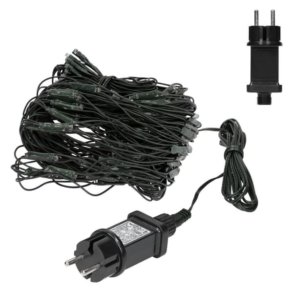 Jouluvaloketju LED-valoverkko 200 cm 160 LEDillä Kylmänvalkoinen valkoinen IP44