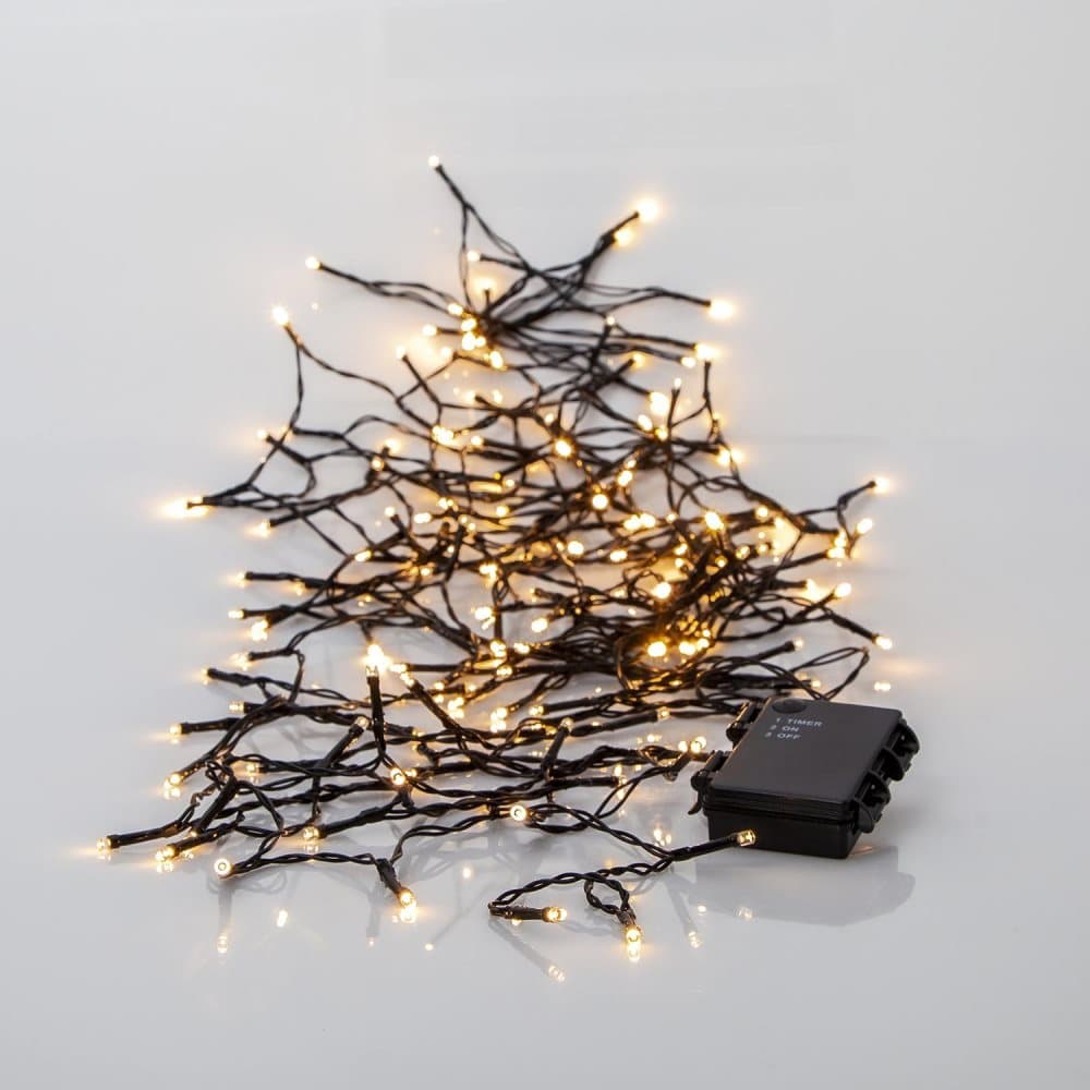 Batteridriven ljusslinga 160 LED utomhus med timer