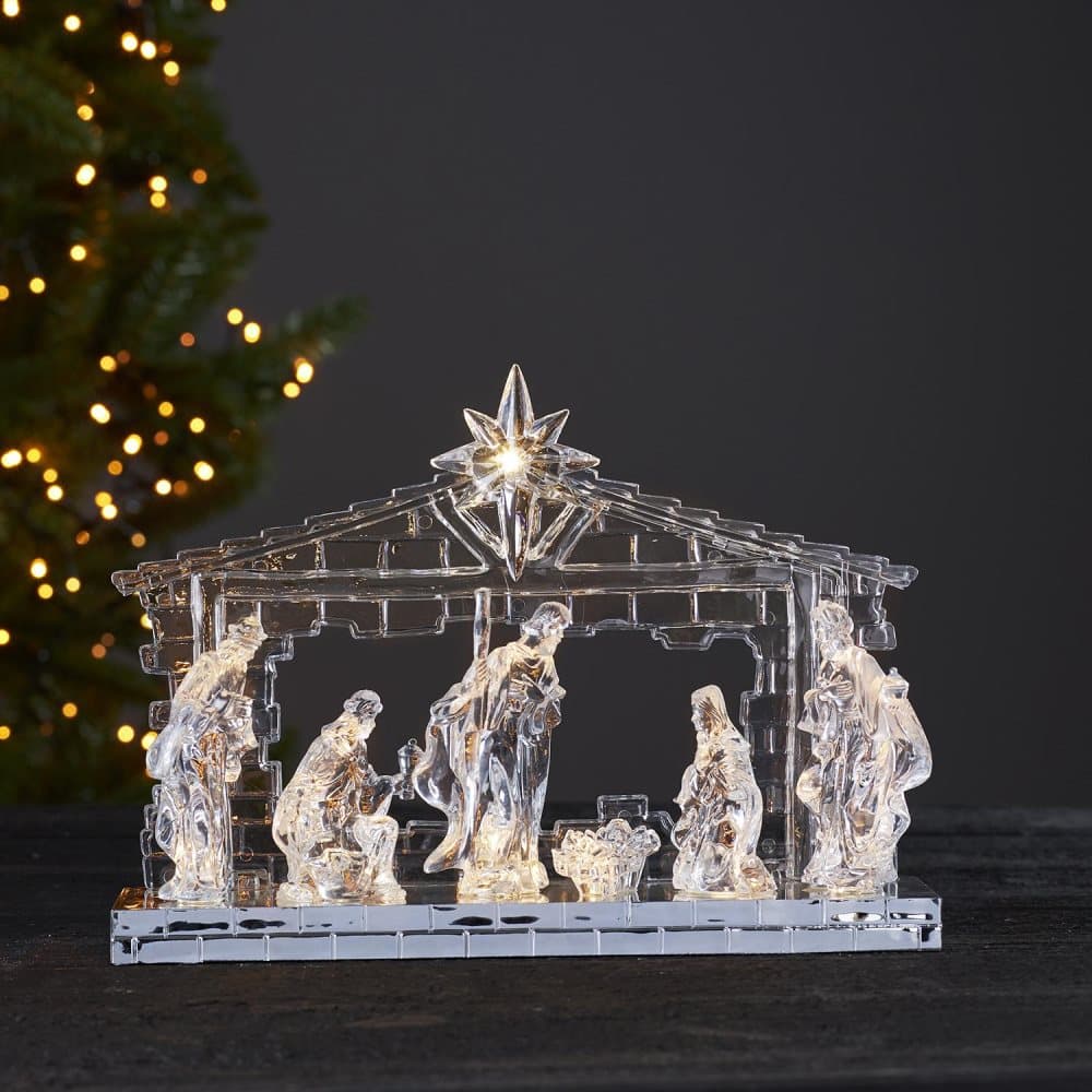 Julby julkrubba Ice med LED