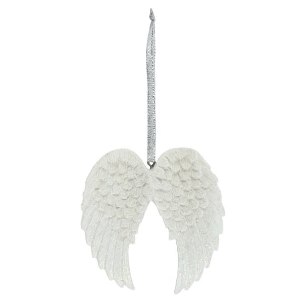 Something Different Angel Wings Hanging Ornament White/Silver One Size