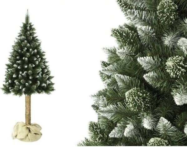 Lean Konstgjord julgran på naturlig stam - Diamond Pine 220 cm Premium