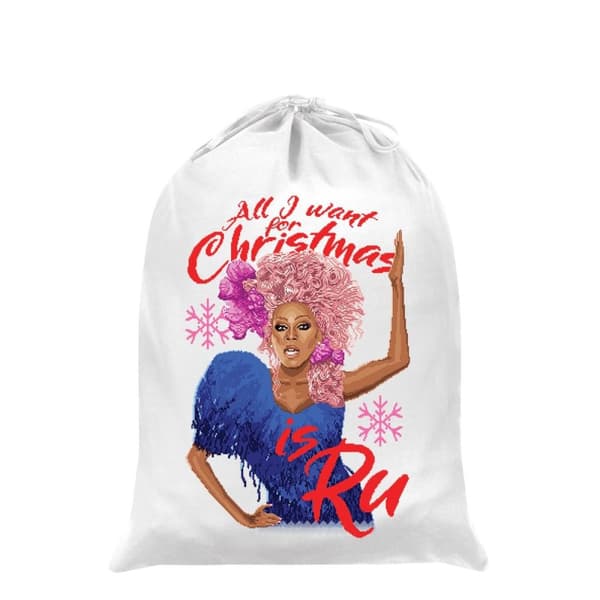 Grindstore Alt jeg ønsker mig til jul er Ru Santa Sack White One Size