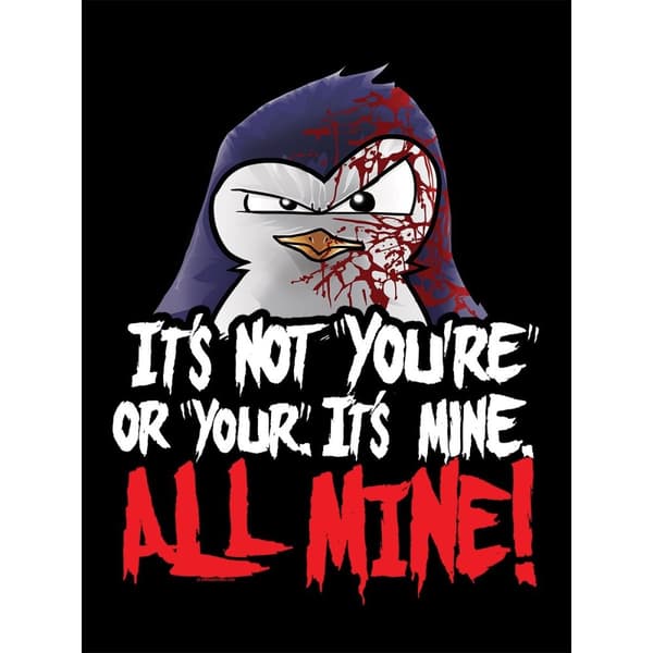 Psycho Penguin Its Mine All Mine Santa Sack