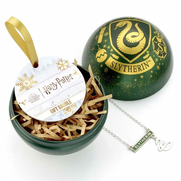 Harry Potter Slytherin-julekugle Green/Gold One Size