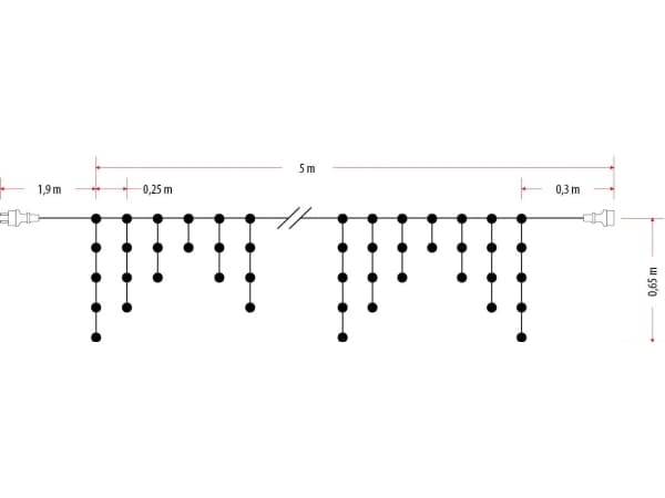 Christmas lights Rum-Lux LED multicolor - RGB