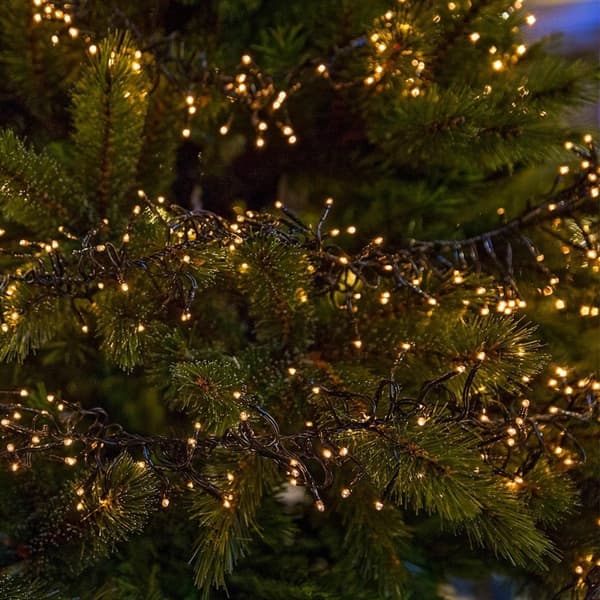 Joulukuusen koristeet LED-tupsut valoketju 4,2 m 576 LEDillä Lämmin valkoinen IP44