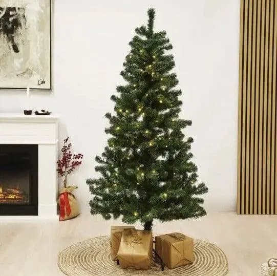 Juletræ kunstig PVC "ALEX", Klasse B, 200X106 cm m/LED NORDIC WINTER (780-117)