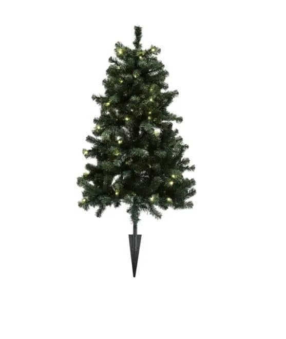 Juletræ kunstig PVC "ASKE", udendørs med spyd, Klasse B+, 120x82 cm m/LED NORDIC WINTER (780-170)