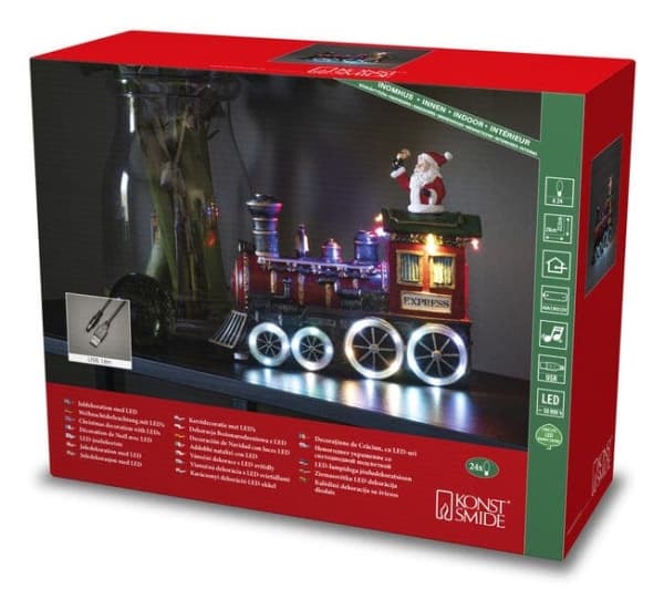 Konstsmide 4258-000 LED-Szenerie Lokomotiv Flerfarvet LED (RGB) Flerfarvet med Kontakt, med Musikk