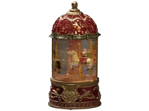 Konstsmide 4293-550 LED-Laterne Varmhvid LED (RGB) Vinrød, Guld Fyldt med vand, Timer