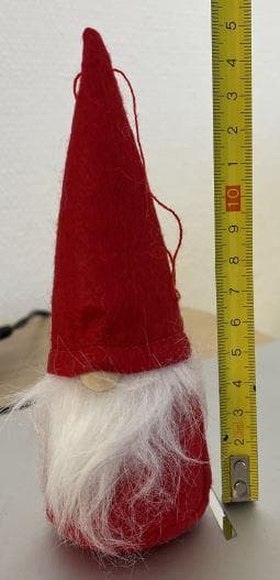 Tomte Röd Textil 15 cm