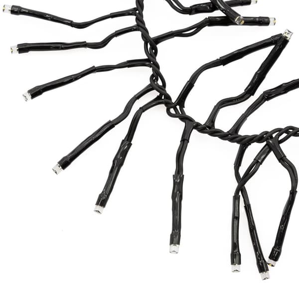 LED-valoverho 8 valotilaa 1m 480 lämpimän valkoisella LEDillä IP44 pistorasiaan pistorasiasta