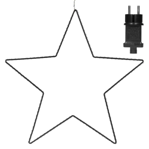 LED-julstjärna 58 cm med 204 varmvita LED-lampor IP44 för inomhus- och utomhusbruk