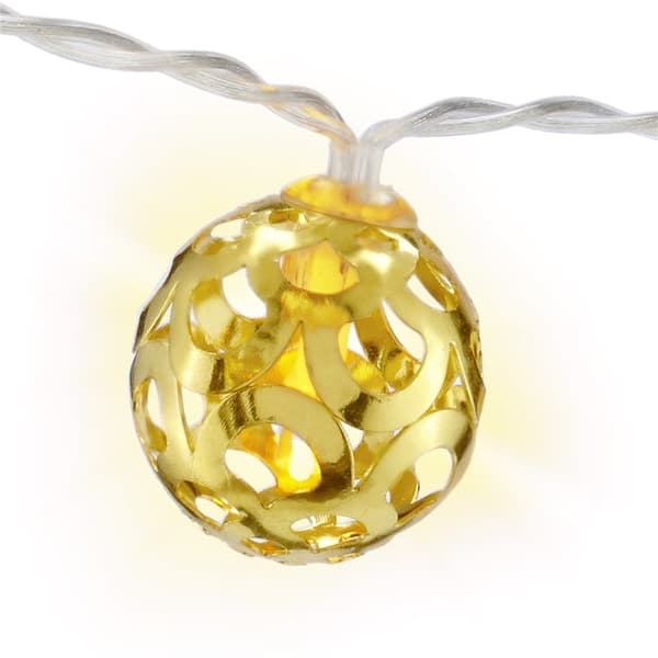 Goobay 10 "Ornamental" LED-lys med timerfunksjon, varmhvit (3000 K), batteridrevet