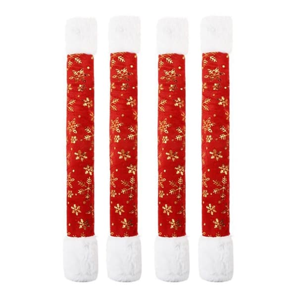 4-pack Christmas pellavakankainen jääkaapin oven kahvan suojakuori Joulu