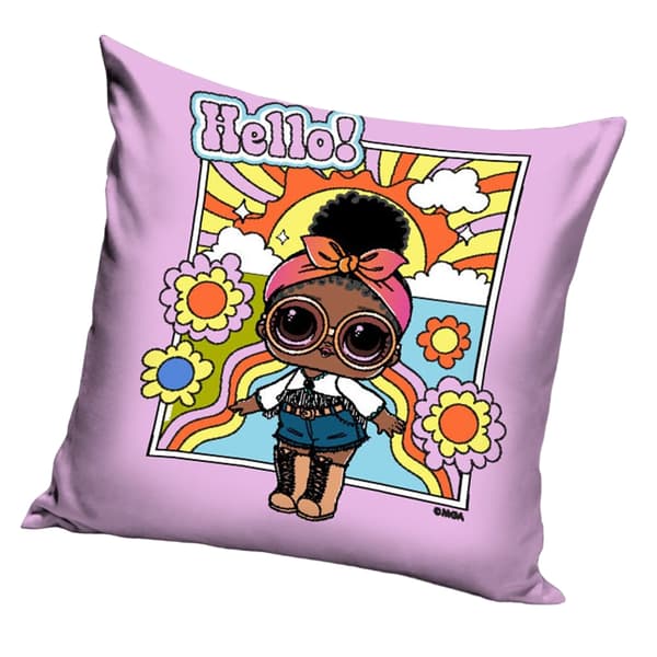 LOL Surprise Hello Sunshine Filled Cushion Purple/Yellow/Orange One Size