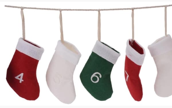 Home Styling Collection Advent Calendar Garland Socks, 2.2 m | Home Styling Collection