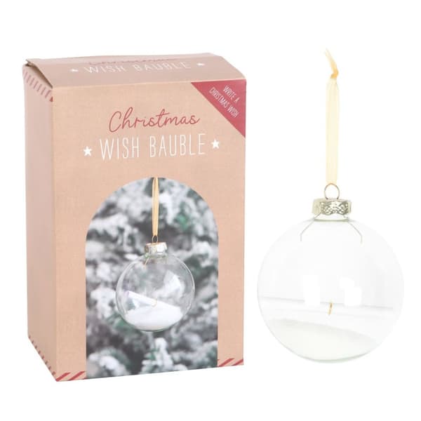 Something Different Christmas Wish Glass Hanging Bauble