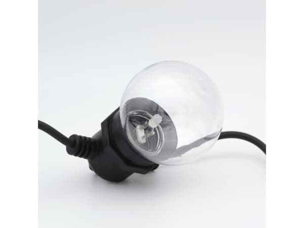 RealPower 463614, 12 Lampor, LED, Varmvit, 2200 K, Inomhus/utomhus, Svart