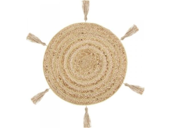 Heminredning Lurex bordsmatta i jute 38 cm