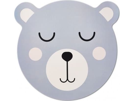 Zeller Dekkebrikke "Bear", plast, blå, 38 cm Blå