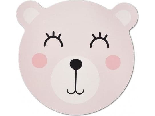 Zeller "Bear" bordstabletter, plast, rosa, 38 cm Rosa