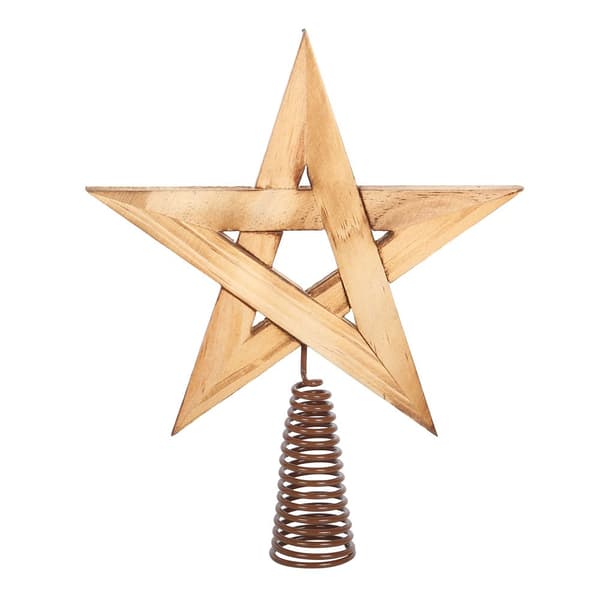 Something Different Wooden Pentagram Tree Topper