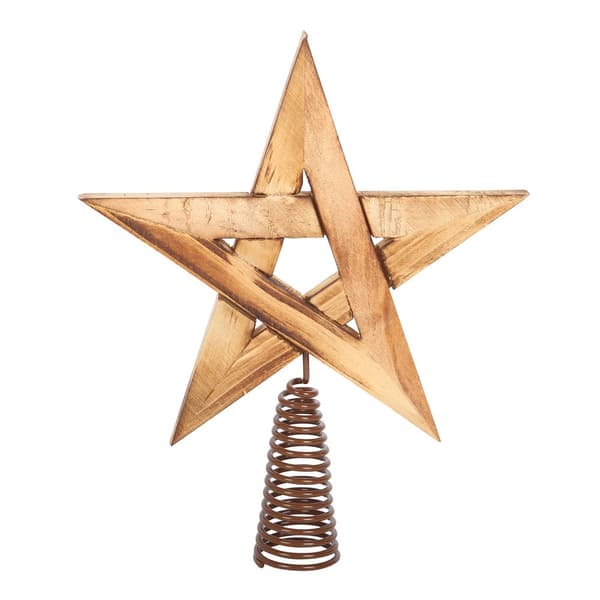 Something Different Wooden Pentagram Tree Topper