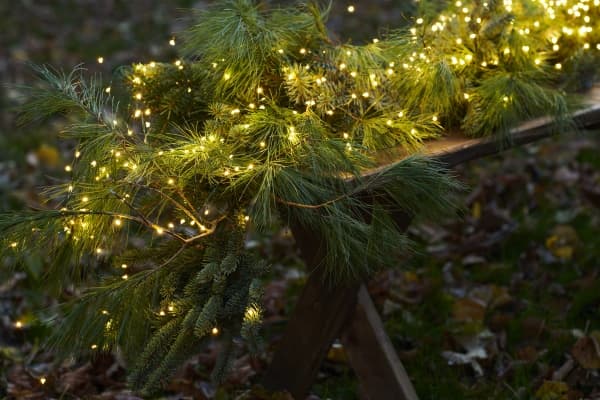 Sirius Knirke Ljuskedja 350 LED - Klar/Grön