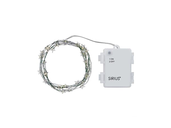 Sirius Trille Stjernelyskæde - 40 LED - Klar/Grøn